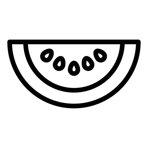 Einfaches Wassermelonen Symbol Vektorillustration — Stockvektor