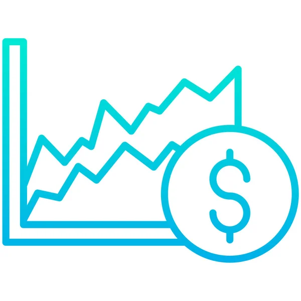 Ícone Gráfico Negócios Simples Ilustração Vetorial — Vetor de Stock