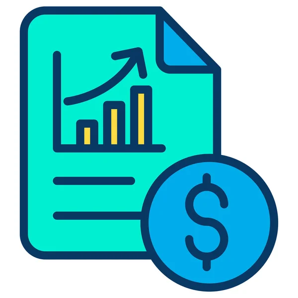 Relatório Financeiro Ilustração Simples — Vetor de Stock