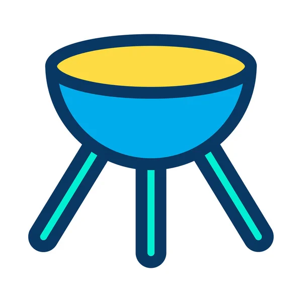 Barbecue Grill Icon Vector Illustration — Stock Vector