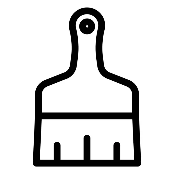 Einfache Abbildung Des Pinselvektorsymbols Auf Weißem Hintergrund — Stockvektor