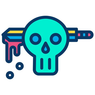 Basit bıçak simgesi, vektör illüstrasyonu