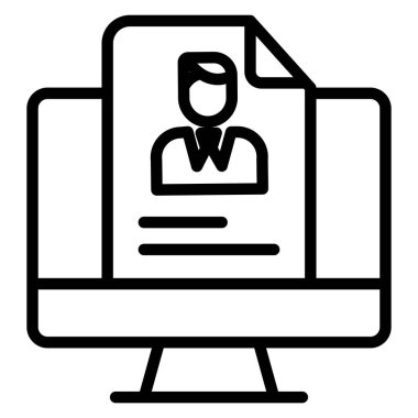 Basit UI profili simgesi, vektör illüstrasyonu