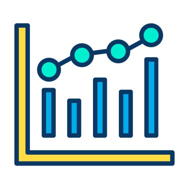 Basit iş grafik simgesi, vektör illüstrasyonu