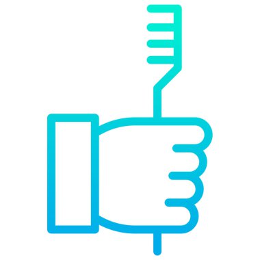 Ağız temizliği basit simge, vektör illüstrasyonu