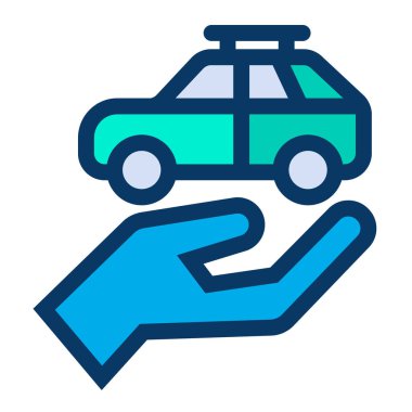 - Araba. Web simgesi basit illüstrasyon