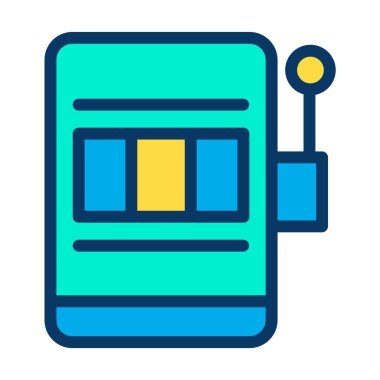 Basit oyun simgesi, vektör illüstrasyonu