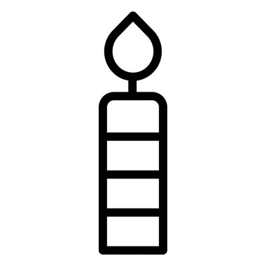 Beyaz arkaplanda basit mum vektör resimleme