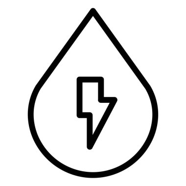 Bir damla simgesinin vektör illüstrasyonu