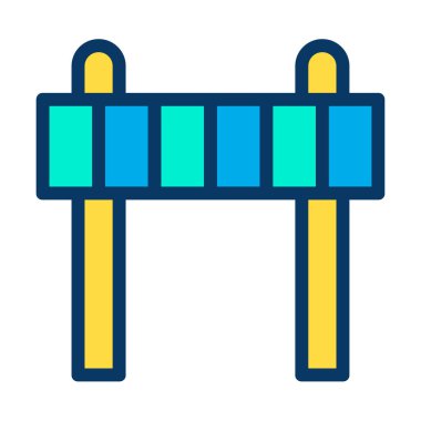 Bariyer. Web simgesi basit illüstrasyon