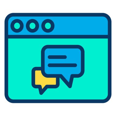 Konuş. Web simgesi basit illüstrasyon