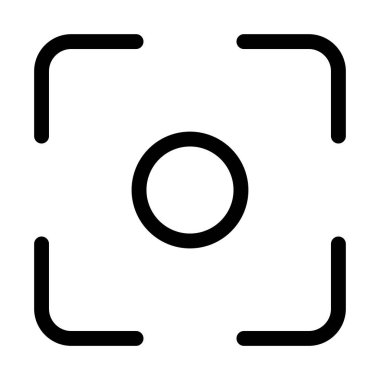 fotoğrafçılık kamerası odaklanma, vektör simgesi, basit illüstrasyon 