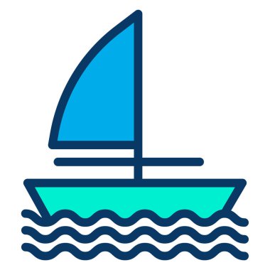 Tekne. Web simgesi basit illüstrasyon