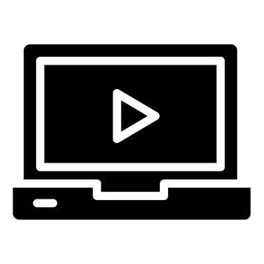 dizüstü bilgisayar simgesi, vektör illüstrasyonu