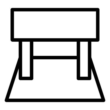 Masa. Web simgesi basit illüstrasyon