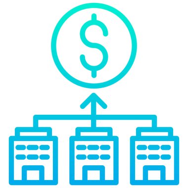 para kazancı minimalist vektör simgesi beyaz üzerinde izole 