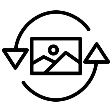 Resim vektör simgesi beyazda izole edildi