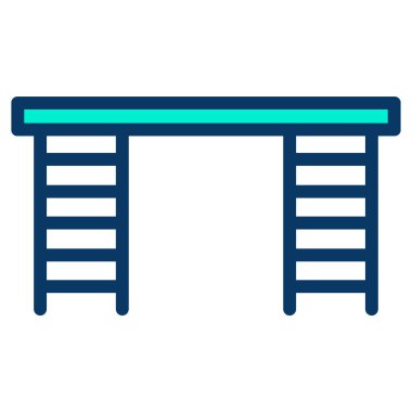 merdiven ağ ikonu vektör illüstrasyonu