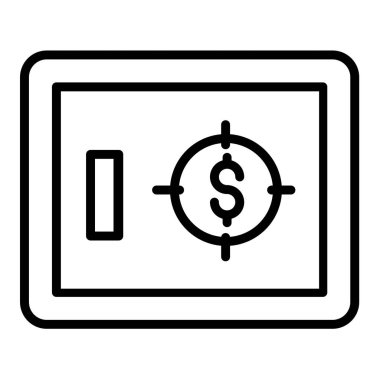 Banka dolabı, beyaz arkaplanda basit vektör simgesi