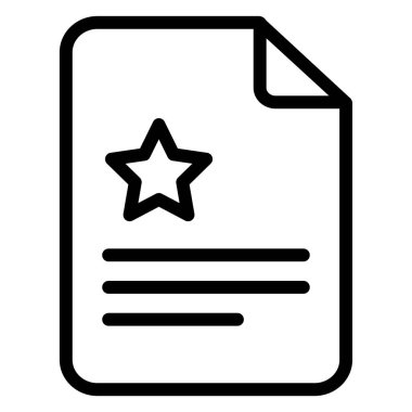 belge ikon vektör illüstrasyonu