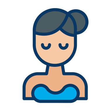 Kadın. Web simgesi basit illüstrasyon