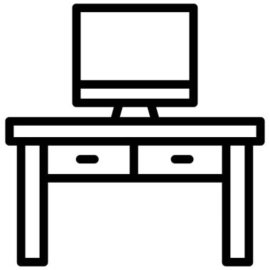 masa web simgesi vektör illüstrasyonu