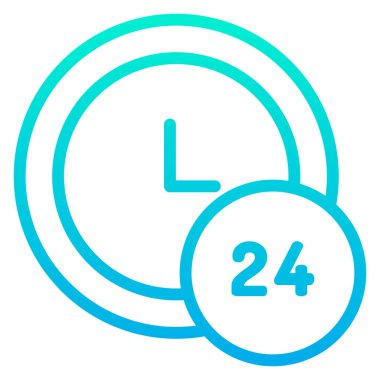 para ve saat, simge vektör illüstrasyonu