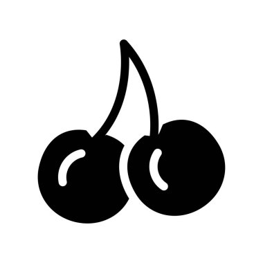 Kiraz. Web simgesi basit illüstrasyon 