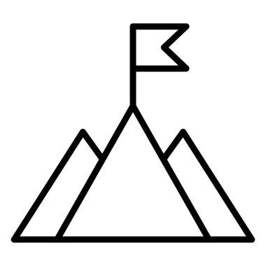 Dağ. Web simgesi basit illüstrasyon