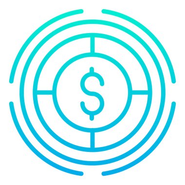 Hedef para simgesi. özet vektör illüstrasyon sembolü