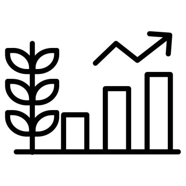 Yatırım vektör satırı simgesi