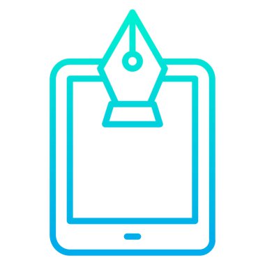 Tablet basit simgesi, vektör çizim