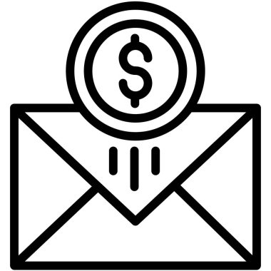 E-posta. Web simgesi basit illüstrasyon