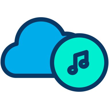 Müzik. Web simgesi basit illüstrasyon
