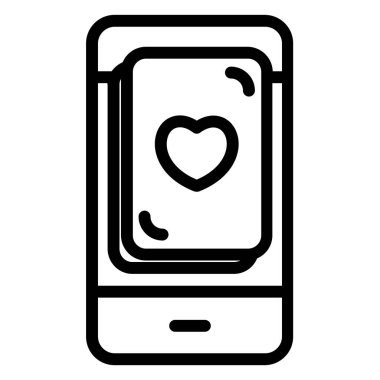 Smartphone Simgesi, vektör illüstrasyonu