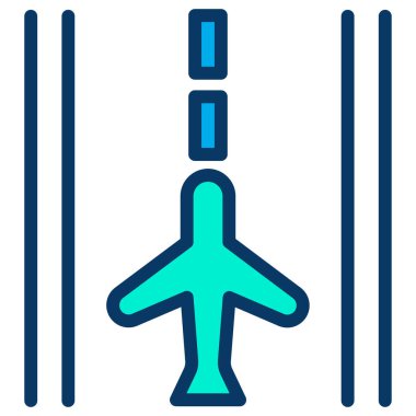 Havaalanı. Web simgesi basit illüstrasyon