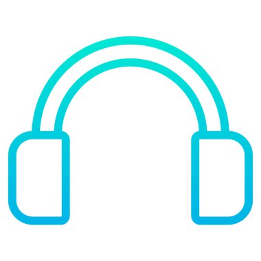 Kulaklık. Web simgesi basit illüstrasyon