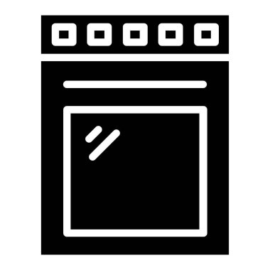 Fırın. Web simgesi basit illüstrasyon