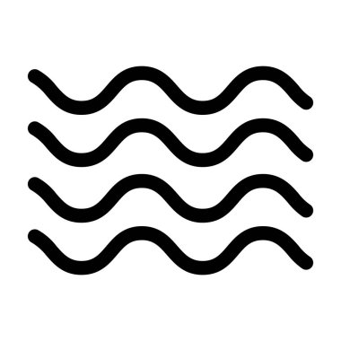 Deniz dalgası ikon vektörü. Okyanus dalgaları işareti. izole edilmiş sınır sembolü çizimi
