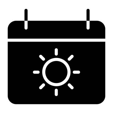 Beyaz arkaplan üzerindeki basit takvim vektör resimlemesi