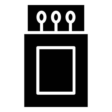 Kibrit kutusu web simgesi basit vektör çizimi