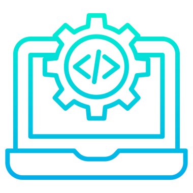 dizüstü bilgisayar simgesi, vektör illüstrasyonu