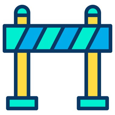 Bariyer. Web simgesi basit illüstrasyon