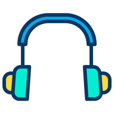 kulaklık simgesi, vektör illüstrasyonu