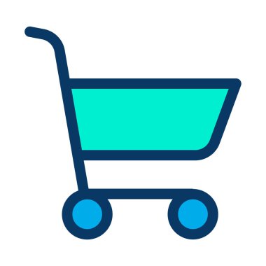 Alışveriş arabası ikon vektör illüstrasyonu