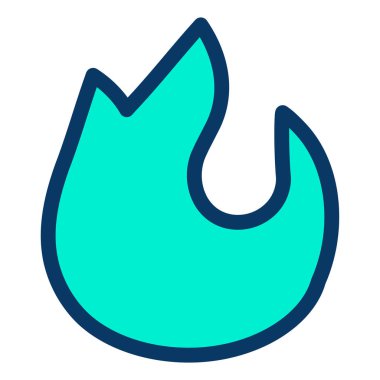 Su damlası ikon vektörü. Grafik ve web tasarımı için beyaz arkaplanda mavi illüstrasyon izole edildi.