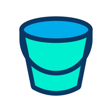 Bir kova simgesinin vektör illüstrasyonu