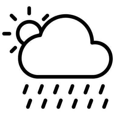 Hava durumu. Web simgesi basit illüstrasyon