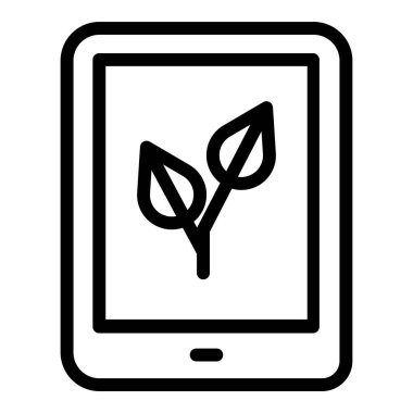 Tablet basit simgesi, vektör çizim