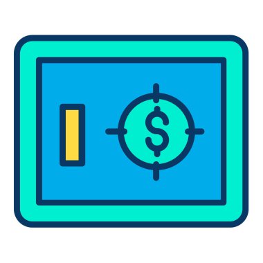 Banka dolabı, beyaz arkaplanda basit vektör simgesi